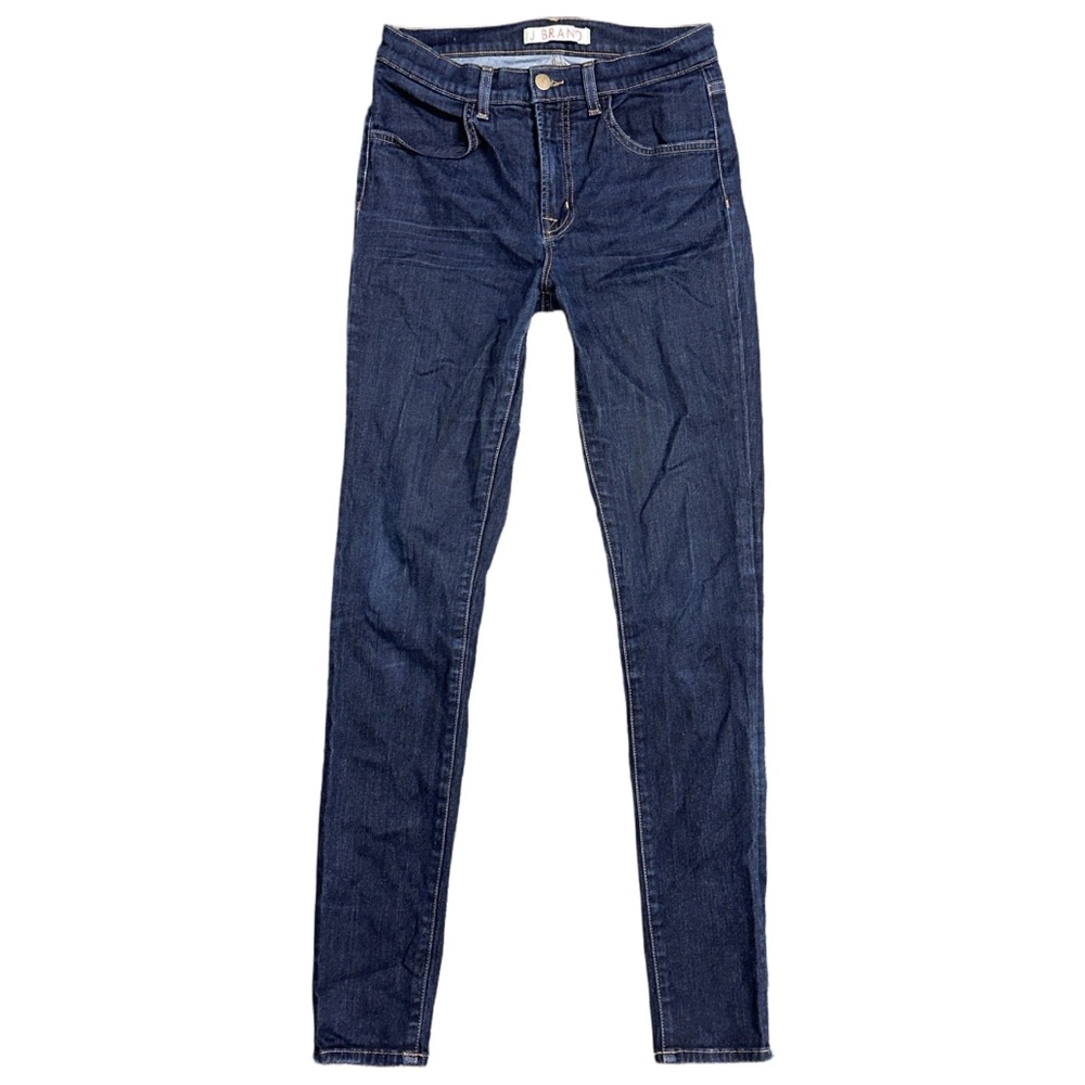 J BRAND women's navy mid rise maria skinny jeans, 27.